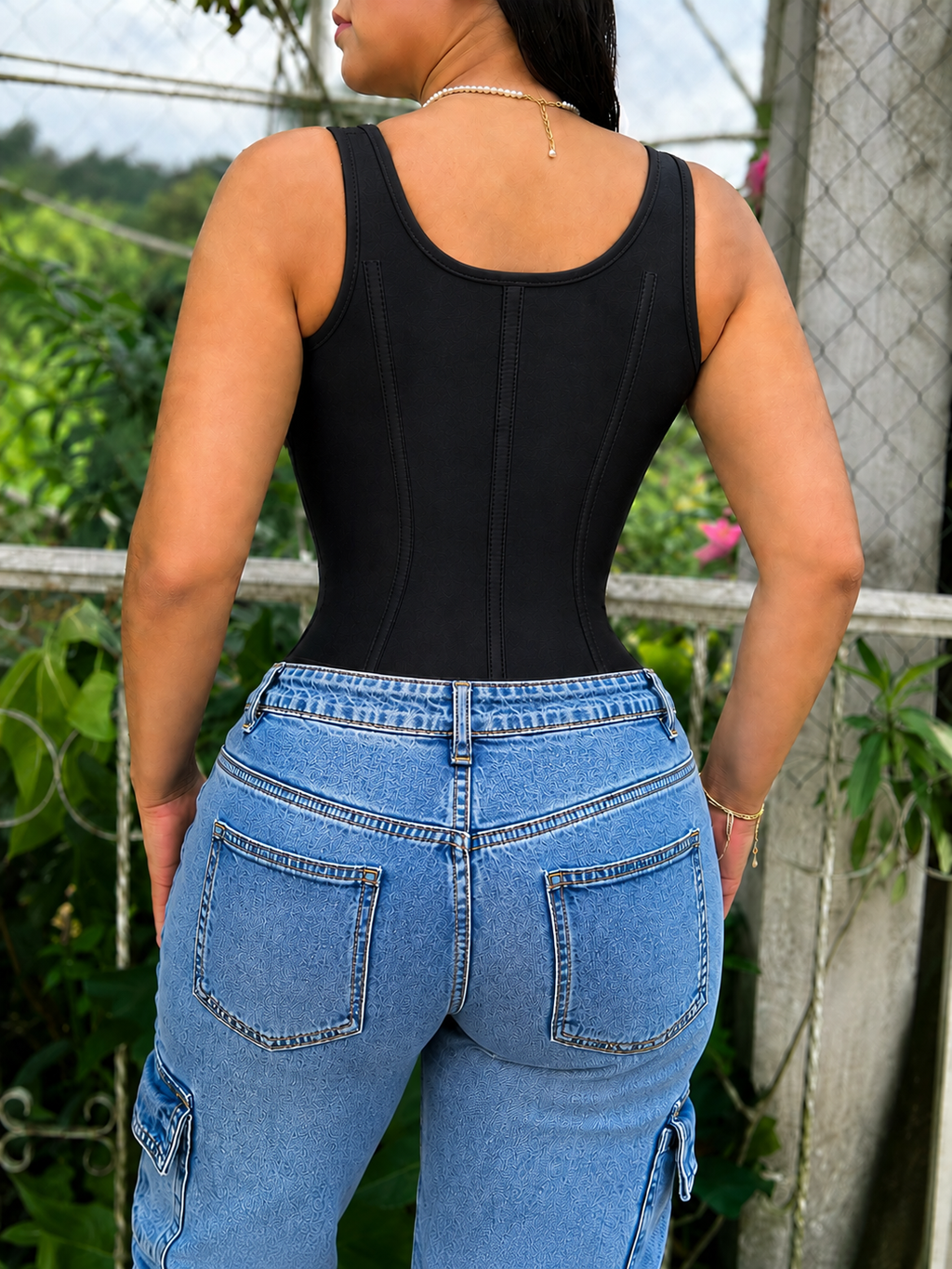 Faja Chaleco Moldeadora Powernet 9 Varillas – Doble Ajuste, Cremallera, 3 Colores, Tallas XXS-2XL