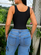 Faja Chaleco Moldeadora Powernet 9 Varillas – Doble Ajuste, Cremallera, 3 Colores, Tallas XXS-2XL