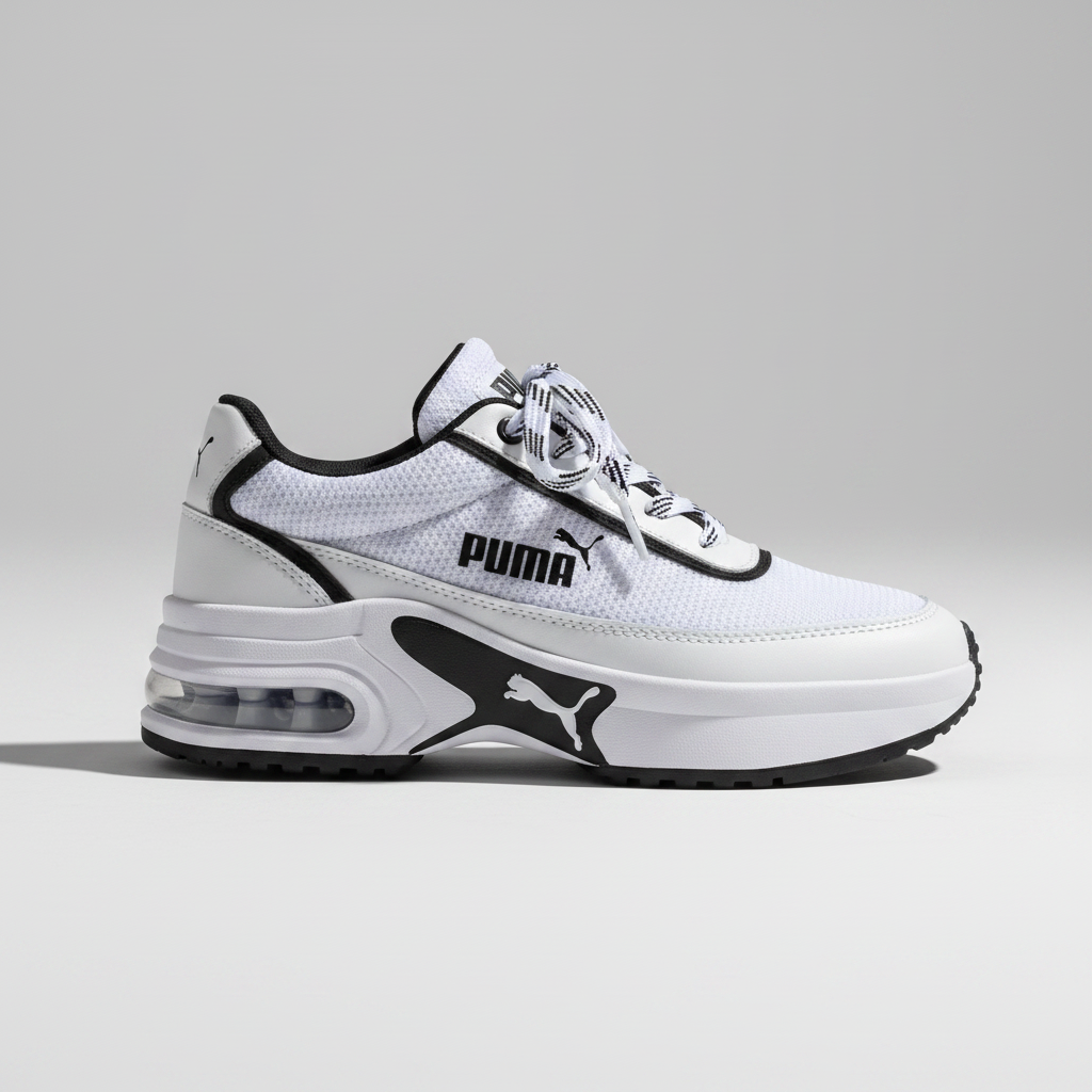 Puma Blanco Plataforma - Perfil lateral publicitario