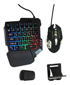 Combo Gamer 4 en 1 – Teclado, Mouse, Convertidor y Reposamanos